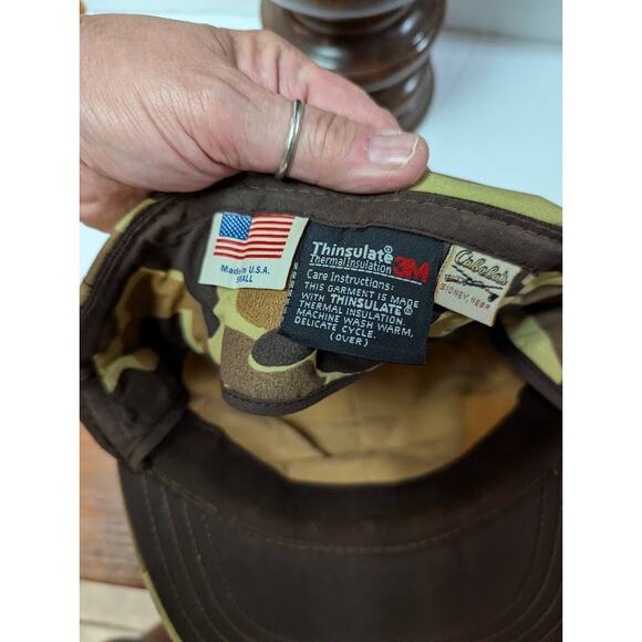 VINTAGE Cabela's Thinsulate Camoflage Winter Hunting Hunter full fabric Hat  Cap - Picture 4 of 6